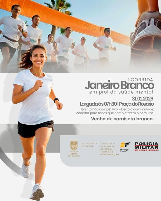 1ª Corrida Janeiro Branco reúne esporte e conscientização pela saúde mental